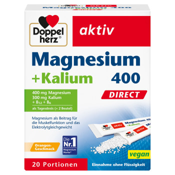 DOPPELHERZ Magnesium+Kalium DIRECT Portionsbeutel