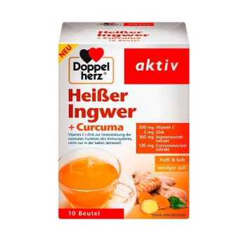 DOPPELHERZ heißer Ingwer+Curcuma Beutel